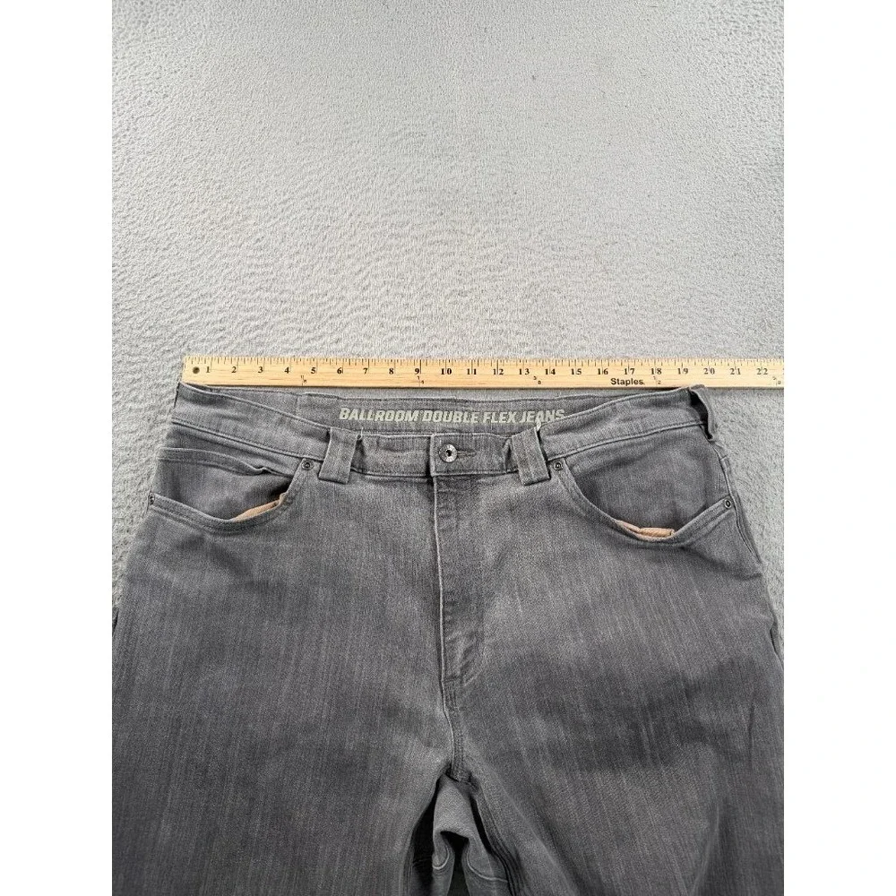Duluth Trading Co Ballroom Double Flex Jeans Mens 40x31 Gray Straight Leg